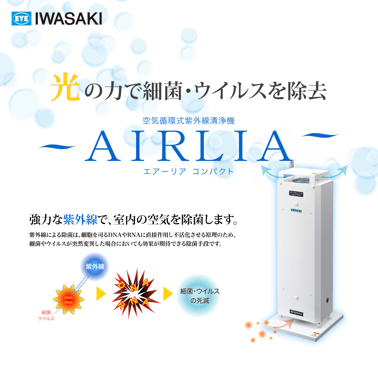 IWASAKI エアーリア 空気循環式紫外線洗浄機-