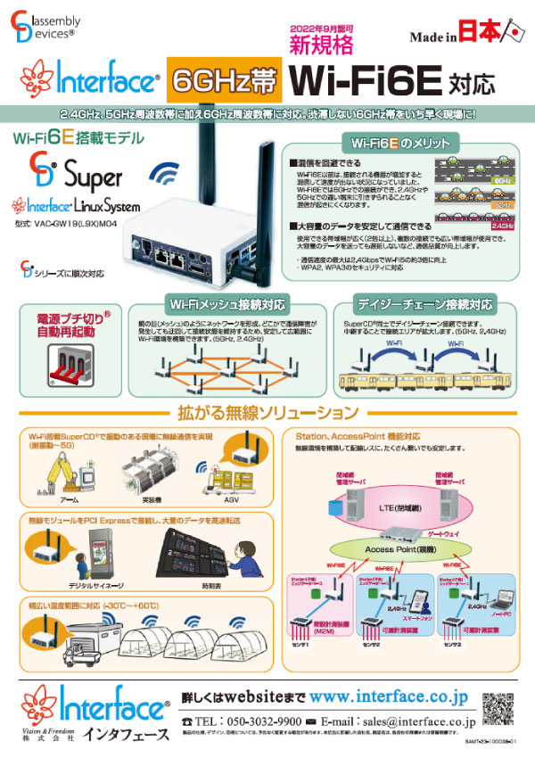 SuperCD Wi-Fi 6Eモデル リーフレット表紙
